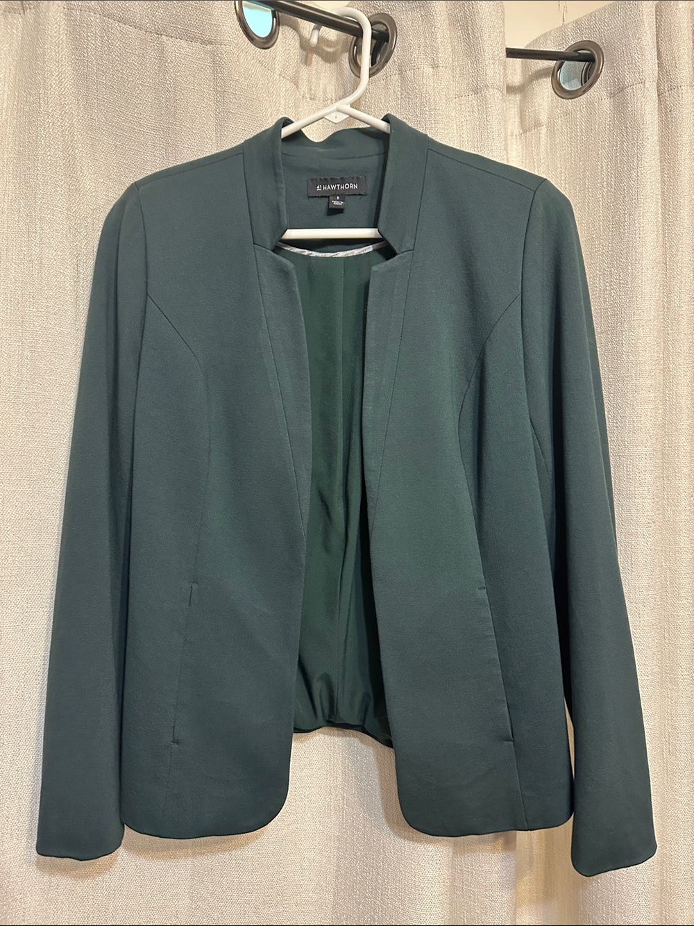 41 Hawthorn Forest Green Open-Front Blazer